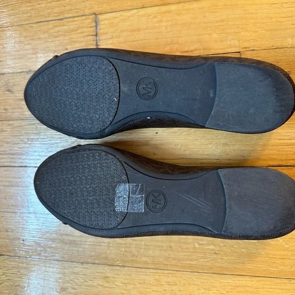 Michael Kors Dark Brown Flats with Gold Accents - Picture 6 of 6